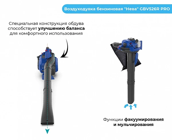 Воздуходувка бензиновая "Нева" GBV526R PRO_2